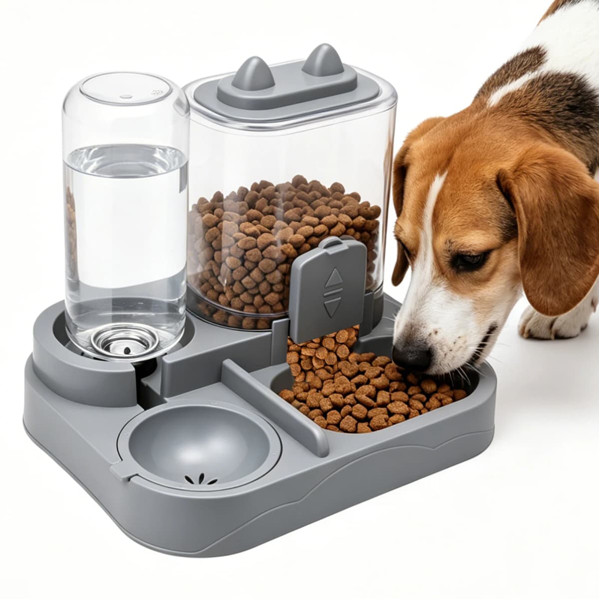 Automatic Pet Food and Water Feeder Large Capacity 2 in 1 Automatic Feeder Dog Cat Food Bowl with Water Fountain Pet Supplies