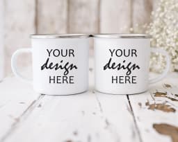 Custom Name Mugs Private Logo Text Enamel Coffee Cup Print Store Company Logo Mug Friends Birthday Gift Mug