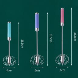 Semi-automatic Egg Beater 304 Stainless Steel Egg Whisk Manual Hand Mixer Self Turning Egg Stirrer Kitchen Accessories Egg Tools