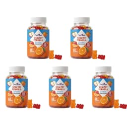 Docteat Healthy Formula Fiber Gummies 5G Fiber Per Serving, Orange & Apple Flavor for Digestive Health & Regularity, 60 Gummies
