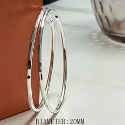Senlissi-New 925 Sterling Silver Hoop Earrings For Women 18K Gold Earring Luxury Quality Jewelry 1.8MM Thick 2/2.5/3/4/5/6CM