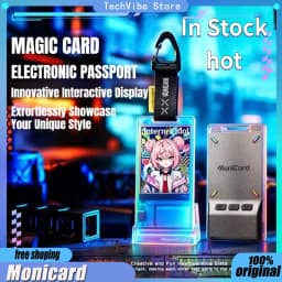 Monicard Magic Card Electronic Pass Badge NFC Bluetooth Smart Digital Badge Customizable GIF Screen Anime Trendy Pendant Gifts