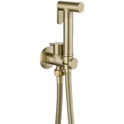 Brass Hand held black Bidet Shower set Perforating Toilet Jet Cleaner Portable brushed gold and gray Bidet Shower Head BD01