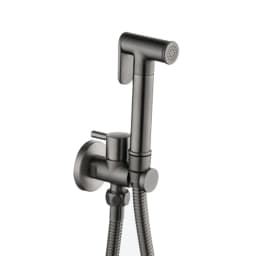 Brass Hand held black Bidet Shower set Perforating Toilet Jet Cleaner Portable brushed gold and gray Bidet Shower Head BD01