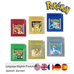 %Many style pokémon cards Red Blue Crystal Golden Green Silver Yellow GBC Game Card 16Bit Video Game CartridgeConsole Card GB/SP