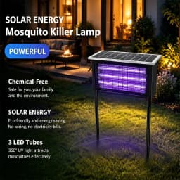 Powerful Solar Mosquito Killer Lamp 15W 25W 40W Bug Zapper Outdoor Waterproof Fly Kill Lamp for Patio Garden Backyard Camping