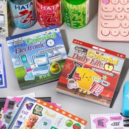 20sheet Japanese Childhood Memories Series Flash Film Die Cutting Sticker Book DIY Scrapbook Diary Album Aesthetic Stationery