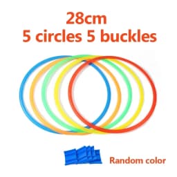 New Outdoor Kids Funny Physical Training Sport Toys Lattice Jump Ring Set Game 10 Hoops 10 Connectors for Park Play Boys Girls