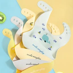 Waterproof Baby Bibs For Baby Kid Soft Silicone Feeding Bib Summer Baby Stuff Feeding Cartoon Print Girl Boy Bibs Burp Cloths