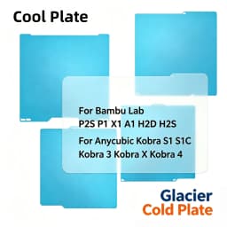 Cool Plate For Bambu Lab P2S Build Plate X1 P1 A1 H2D Spring Steel Double Sided Printing For Anycubic Kobra S1 Kobra 3 Kobra X/4
