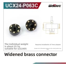 UDIRC UCX2405 1/24 RC Car Upgrade Kit Counterweight Brass Coupler Metal Front Axle Center Drive Shaft Car Shell Parts