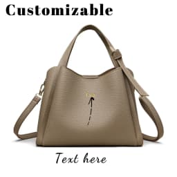 Customized Name Women's Handbag, Shoulder Bag, Crossbody Bag, Stylish and Versatile Bucket Shoulder Bag
