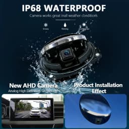 Gold Fisheye 170° AHD 1080P Flip Emblem Reverse Backup Camera For VW Passat CC Golf 6/7/8 Magotan B6/B7/B8 Polo Beetle EOS T-roc