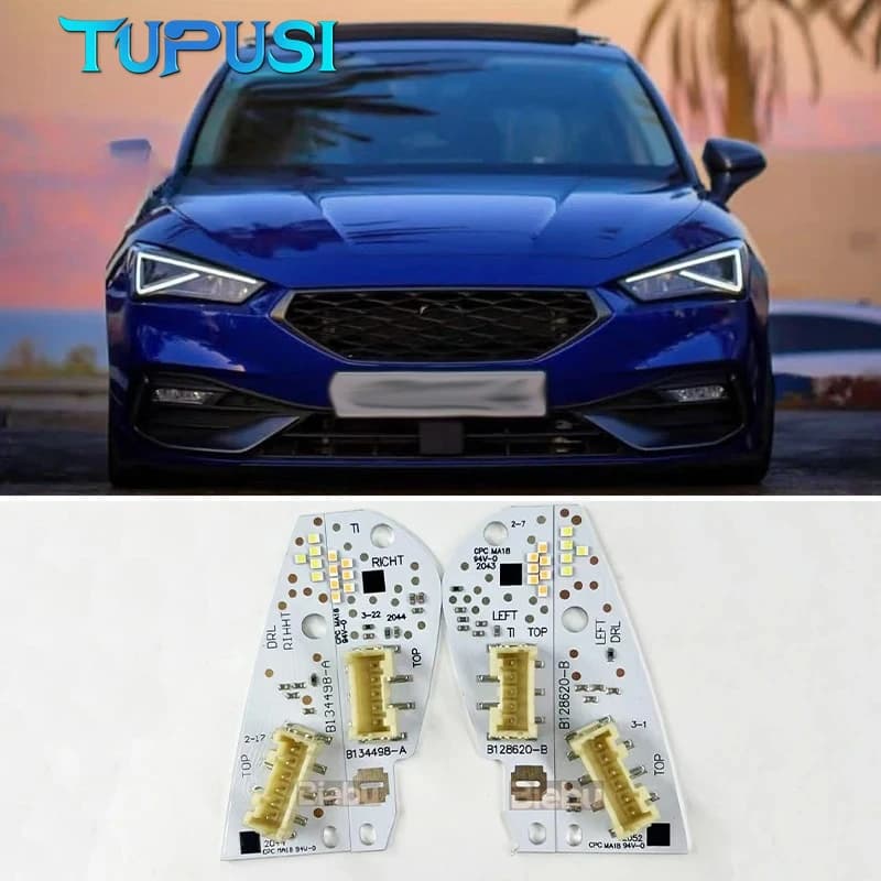Original WHITE DRL Daytime Running Light 5FJ941476 LED BOARDS 5FJ941475 For 2020-2025 SEAT Leon TARRACO Formentor Cupra