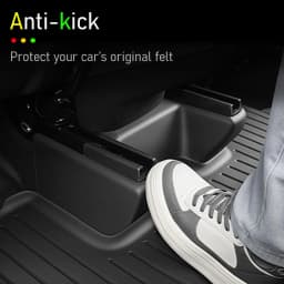 For Tesla Model Y Juniper 2025 2026 Under Seat Corner Guard Seat Slide Rail Protector Cover Anti-Kick Decor Flocking Accessories