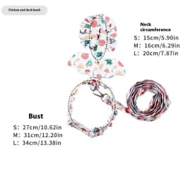 1/2Pcs Cute Cartoon Fashion Chicken Duck Vest Diaper Hen Belt Pet Traction Rope Set Comfortable Leads Pet Poultry Supplies