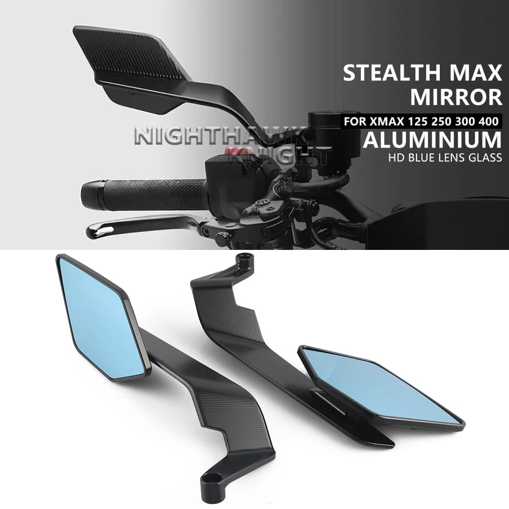 For Yamaha XMAX300 X-MAX 250 125 300 XMAX 400 Motorcycle Stealth Max Side Mirror Accessories Wind Wing Aluminium Rearview Mirror