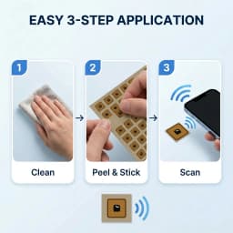 5x5mm Square FPC NFC Tag NTAG213 144B 13.56MHz Rewritable Micro RFID Sticker for Smart Jewelry Asset Tracking