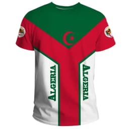 Algeria 3D T-Shirt Short Sleeves Casual Sports Loose T-Shirt Flag Print High Quality T-Shirt Summer Round Neck Men Ladies Tops