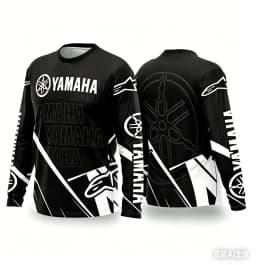 Summer YAMAHA New Men Women Motorcycle Riding Suit Loose Breathable Quick Drying Off-Road Racing Suit Long Sleeved Sports Tee