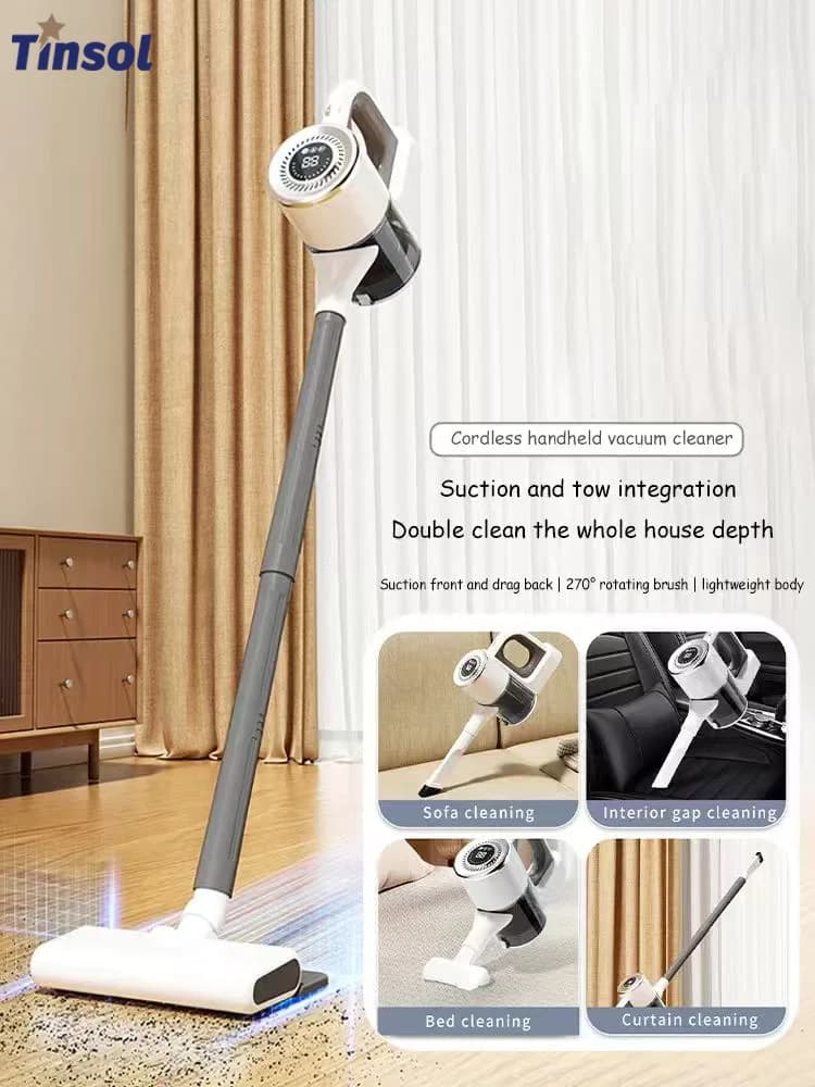 TINSOL Wireless Handheld Vacuum Cleaner Cordless Handheld Vacuum Chargeable Auto Vacuumfor Home & Car & Pet Mini Vacuum Cleaner