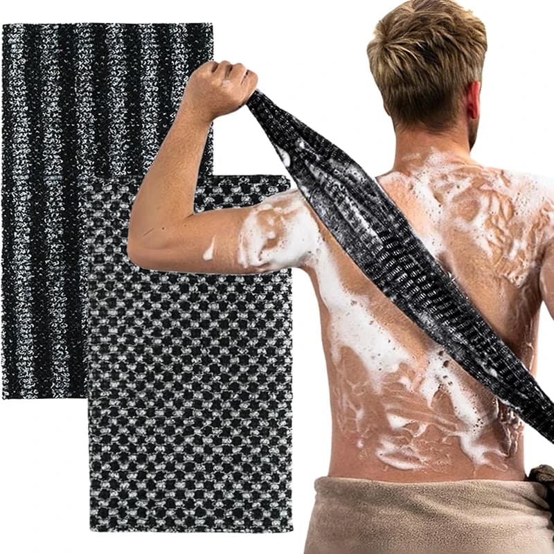 2Pcs Japanese Exfoliating Shower Towel Set Japanese Rubbing Washcloth Exfoliating Shower Towel Towel Brush Bathroom Accessories