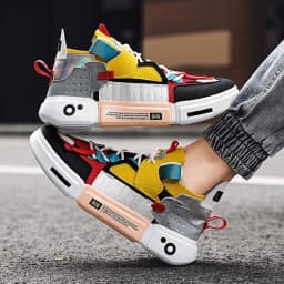 QZHSMY Summer 2022 Mixed Colors Sneakers Men Breathable Trendy Male Couple Shoes Big Size 46 Light Casual Shoe Zapatillas Hombre
