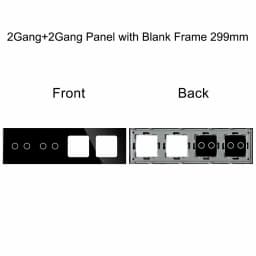 TAWOIA 299mm 1/2/3Gang Switches Function Part Touch 299Glass Front Panel EU Wall Socket Type-C Plug DIY Parts Free Combination
