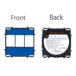 TAWOIA 299mm 1/2/3Gang Switches Function Part Touch 299Glass Front Panel EU Wall Socket Type-C Plug DIY Parts Free Combination