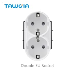 TAWOIA 299mm 1/2/3Gang Switches Function Part Touch 299Glass Front Panel EU Wall Socket Type-C Plug DIY Parts Free Combination
