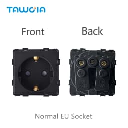 TAWOIA 299mm 1/2/3Gang Switches Function Part Touch 299Glass Front Panel EU Wall Socket Type-C Plug DIY Parts Free Combination