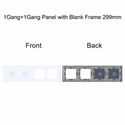 TAWOIA 299mm 1/2/3Gang Switches Function Part Touch 299Glass Front Panel EU Wall Socket Type-C Plug DIY Parts Free Combination