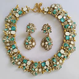2026 New Fashion Green Crystal Rhinestone Large Collar Big Choker Necklace Women Statement Indian Necklace Wedding Jewelry