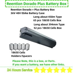 Reention Dorado Plus Ebike Battery Box 65 52 pcs 18650 Cells 36v 48v E-bike Battery Box with Cells Spacers Dorado Battery Case
