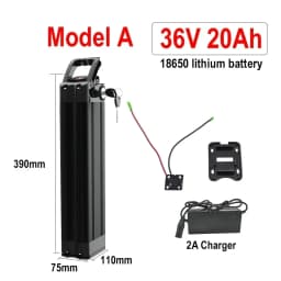48V 36V 24V Folding Bike Battery 20Ah 17Ah 15Ah 13Ah Built-in Bms for Silverfish 250W-1000W Bafang Motor Kit with 2A Charger