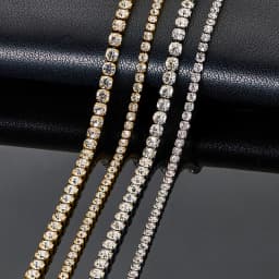 CZ Necklace Iced Out Bling Chain 2mm/3mm Sexy Choker Stainless Steel For Women Jewelry Accessories