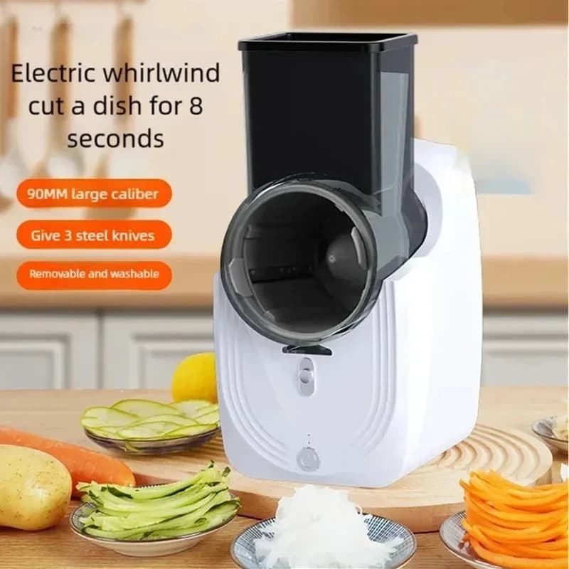 New Multi-function Vegetable Slicing Machine Household Kitchen Electric Vegetable Cutter Vegetable Slicer Shredder Automatic