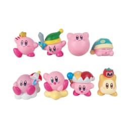 8Pcs/Set Anime Games Kirby Anime Figure Cute Cartoon Pink Kirby Mini Figure Car Decorative Collection Toy For Gifts