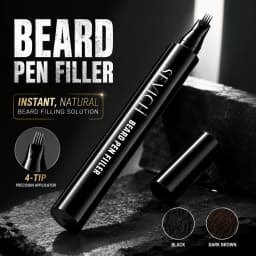 Beard Filling Pen Kit Beard Enhancer Brush Beard Coloring Shaping Tools Waterproof Black Brown Hair Pencil Man Cosmetic