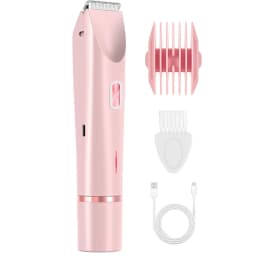 2 in 1 Women Shaver Tool Women Electric Epilator Waterproof Dual Head Electric Epilator Rechargeable Hair Remover for Face Body