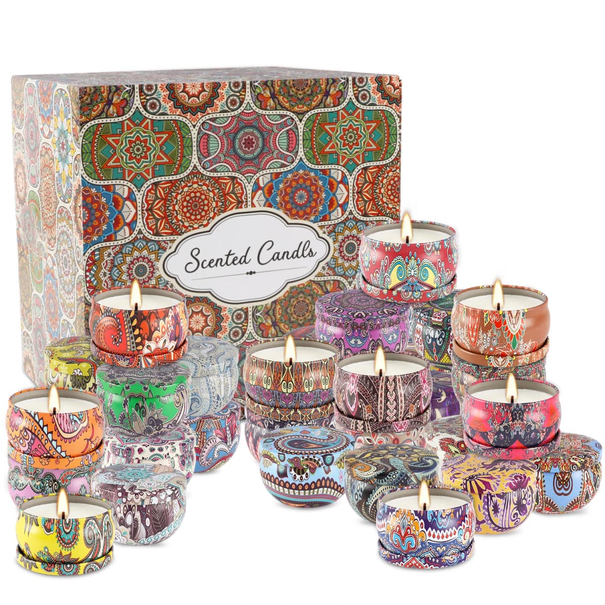36 ham mixed aromatherapy candles, soy wax for various fragrances, home decoration, parties and weddings