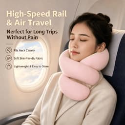 Twistable Spiral Travel Pillow, Flexible Bendable Neck Support Pillow, Adjustable Multi‑Shape Travel Neck Pillow for Car Airplan