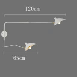 Industrial Black Aluminium Spider Serge Mouille LED Wall Lamps,Adjustable Long Arm LED Light Living Room Bedroom Home Decor