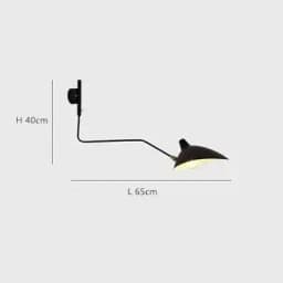 Industrial Black Aluminium Spider Serge Mouille LED Wall Lamps,Adjustable Long Arm LED Light Living Room Bedroom Home Decor