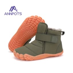 New Fashion Kids Wide Toe Barefoot Snow Boots Girls Winter Minimalist Children Waterproof Sneakers Boys Non-Slip Warm Snow Boots