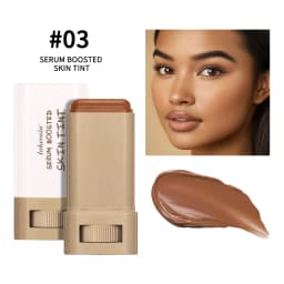 Foundation Skin Tint Balm Skin Tint Stick Waterproof Nourishing Solid Tinted Serum Face Tinted Face Contour Stick Makeup