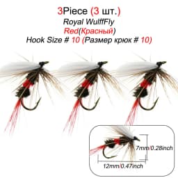 3Pcs Wet Fly Flies for Trout Fishing Flies Artificial Insect Hook Bait Mosquito Fly Fishing Trout Lures