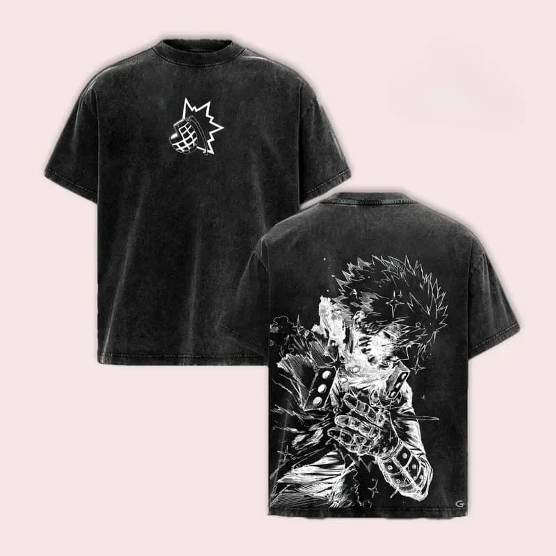 My Hero Academia Midoriya Izuku Graphic Tshirt Men Women Clothing Short Sleeve Cotton T-shirts Washed Tee Harajuku Male T Shirt