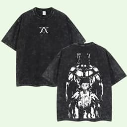 Gon Freecss Print T-shirt Hunter x Hunter Anime Clothing Men Women Short Sleeve Cotton Tshirts Retro Washed Tee Harajuku T Shirt