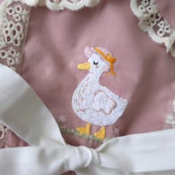 Summer Baby Girl Duck Embroidery Bow Lace Pink Puffy Suit For Casual Party Birthday Wedding Photography